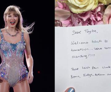 U2 envía flores  a Taylor Swift antes  de shows en Dublin