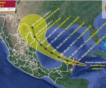 Activan Alerta Roja en estos municipios de Quintana Roo por huracán Beryl