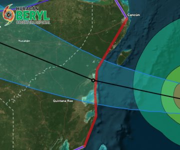 Reportan Alerta Roja en Yucatán por llegada de huracán Beryl