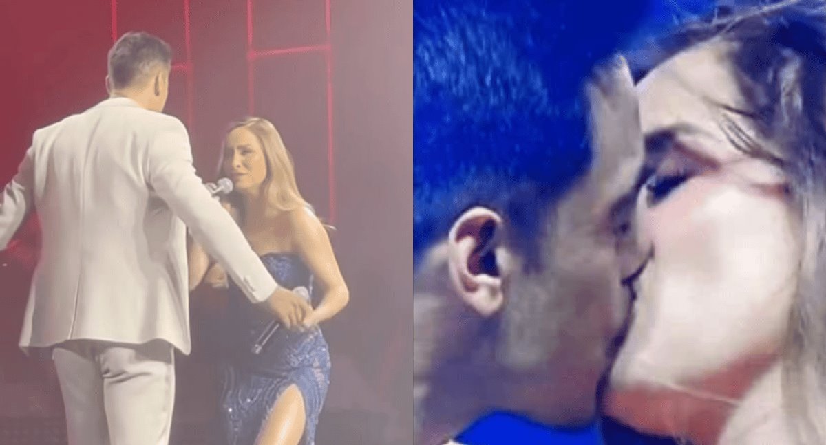 Carlos Rivera y Cynthia Rodríguez protagonizan apasionado beso