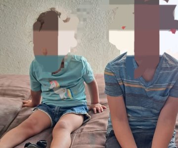 Rescatan Policía de Hermosillo a niños abandonados en la colonia Villa Verde