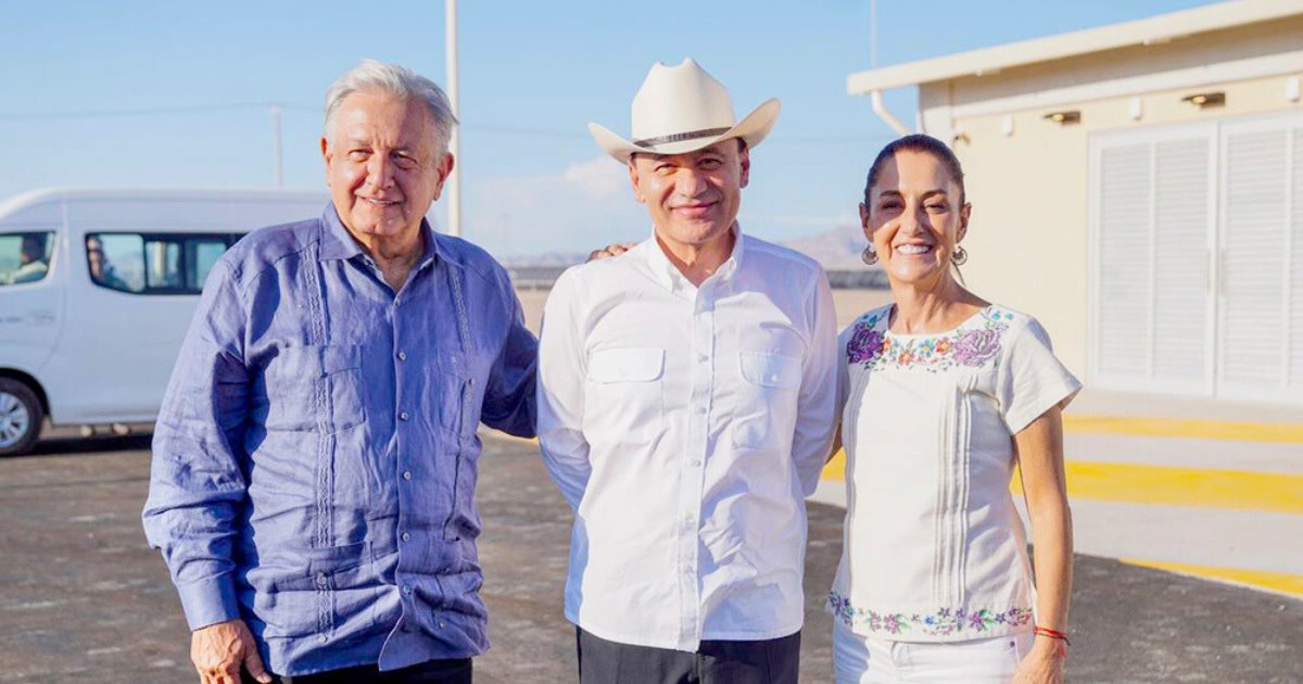 AMLO, Sheinbaum y Durazo supervisan central fotovoltaica de Puerto Peñasco