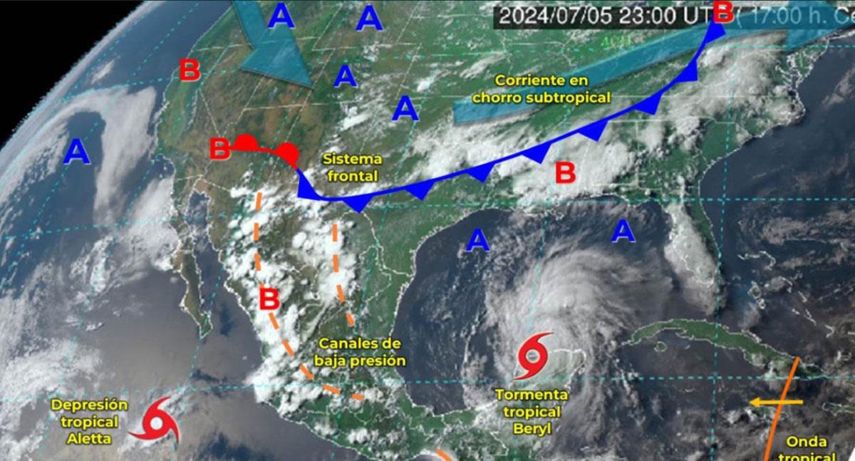 Beryl seguirá provocando lluvias en México