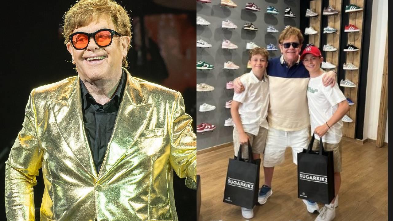 Acusan a Elton John de... ¿orinar en una botella dentro de una tienda?