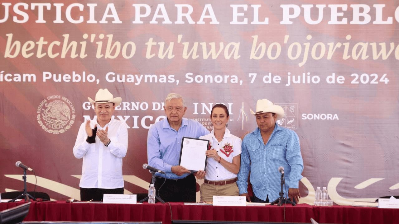 Entregan nuevas tierras a Nación Yaqui y acuerdan continuidad de Plan de Justicia