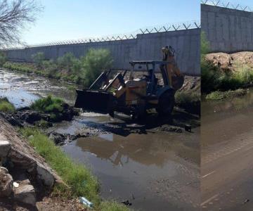 Avanza limpieza de canales para prevenir inundaciones en Empalme