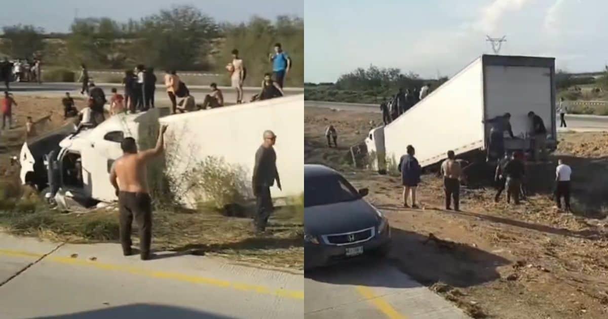 Tráiler con migrantes sufre accidente entre Sonora y Sinaloa; hay 14 heridos