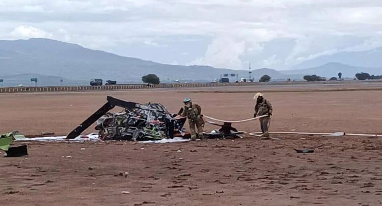 Desplome de helicóptero en Jalisco deja 4 lesionados