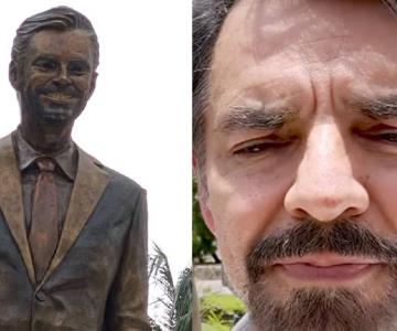 Eugenio Derbez visita su estatua en Acapulco y pide ayuda para la ciudad