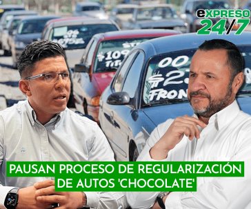 Pausan proceso de regularización de autos chocolate