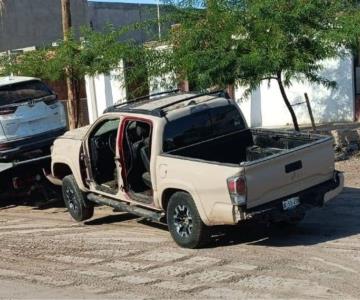 Aseguran vehículos con reporte de robo y narcóticos en Caborca