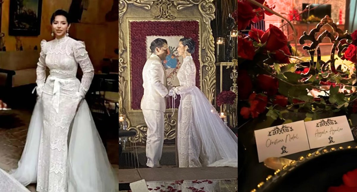 Así fue la boda de Ángela Aguilar y Christian Nodal