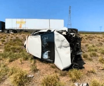 Volcamiento en carretera Guaymas-Hermosillo deja dos heridos