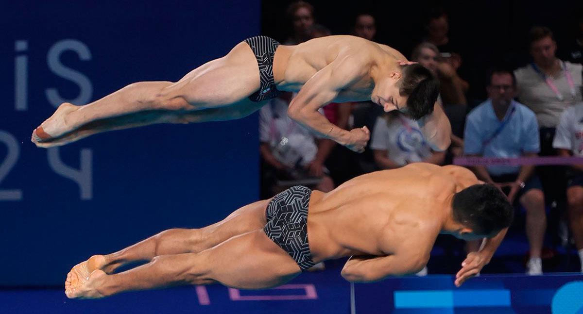 México consigue medalla de plata en trampolín sincronizado en París 2024