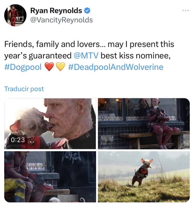 El peculiar perro que conquistó a Deadpool 3