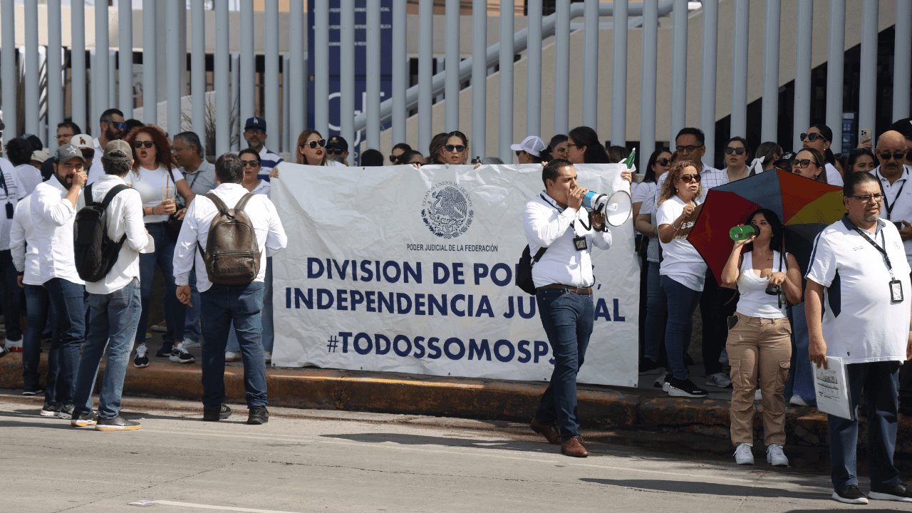 Trabajadores del PJ protestan en las calles por inconformidad ante reforma