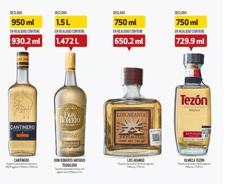 Estas son las peores marcas de tequila en el mercado, según la Profeco