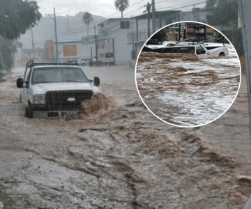 Lluvias en Nogales dejan daños en automóviles, postes, bardas y casas