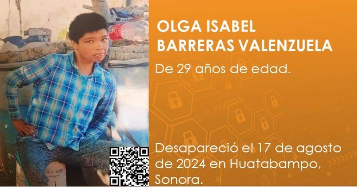 Activan Protocolo Alba para localizar a Olga Isabel, mujer desaparecida