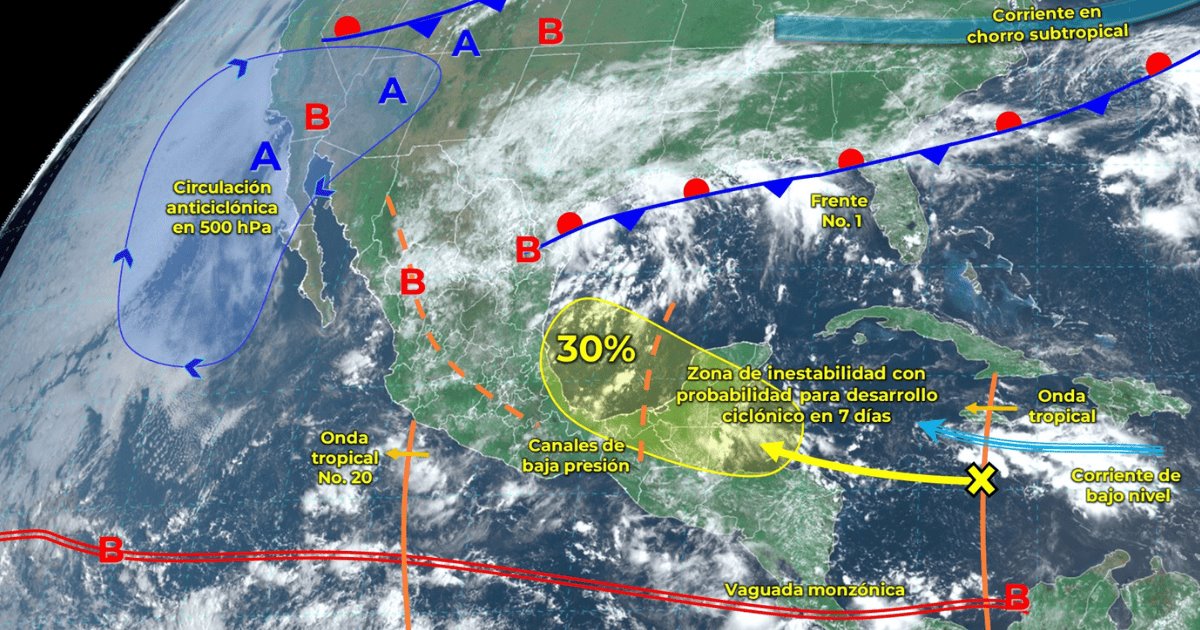 Llega el primer frente frío de la temporada a México