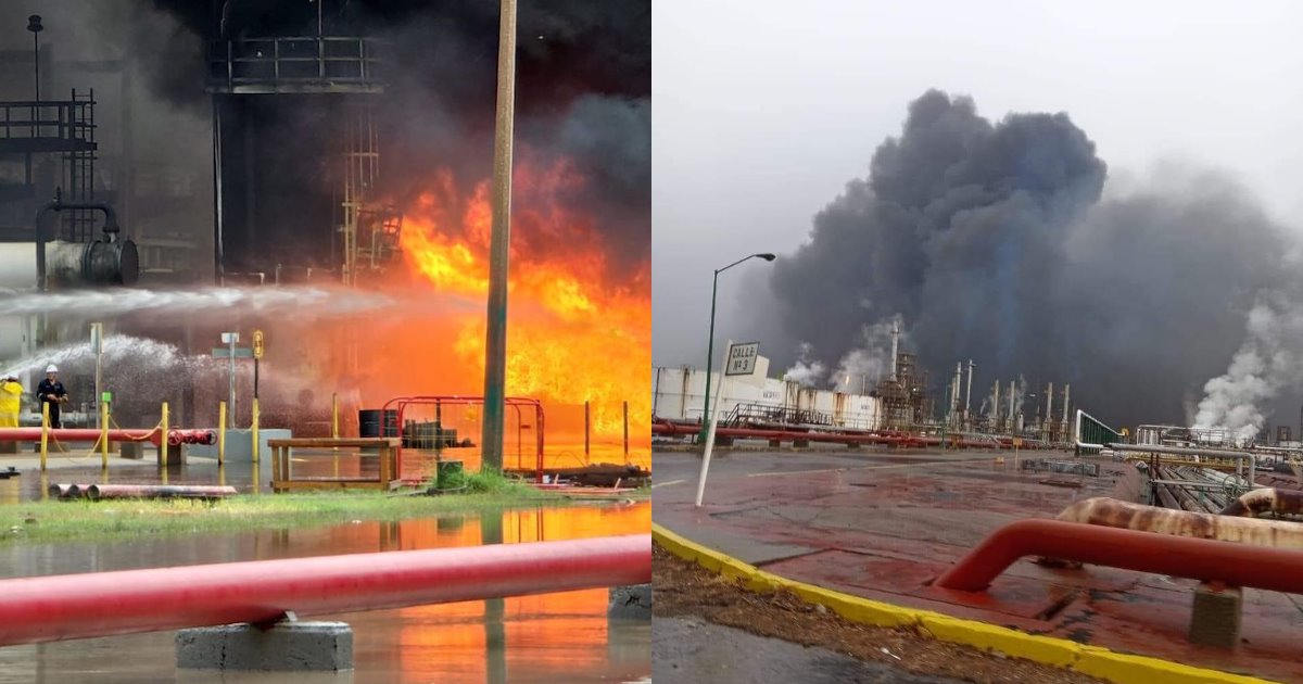 Refinería Pemex en Salina Cruz presenta fuerte incendio