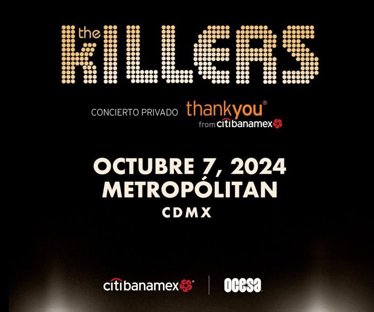 Anuncian conciertos privados de The Killers en Ciudad de México