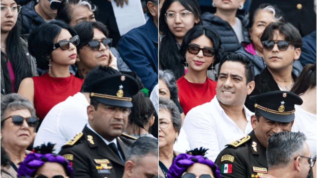 Captan a Ángela Aguilar y Christian Nodal en desfile de CDMX