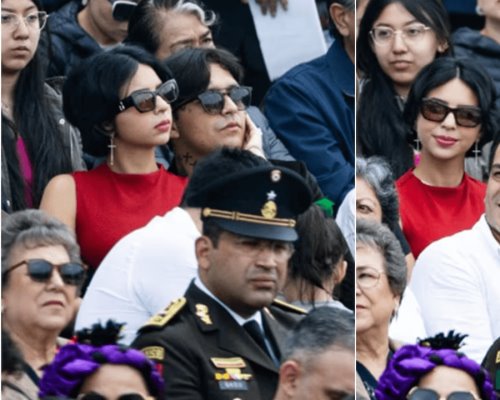 Captan a Ángela Aguilar y Christian Nodal en desfile de CDMX