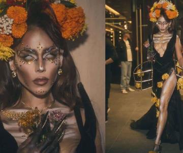 Danna impresiona con su disfraz de Catrina en la fiesta de Heidi Klum