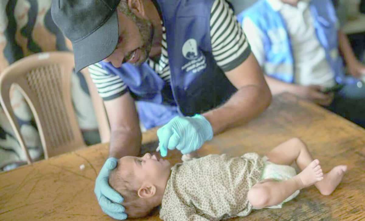 Suma Gaza casi 80% niños vacunados contra la polio