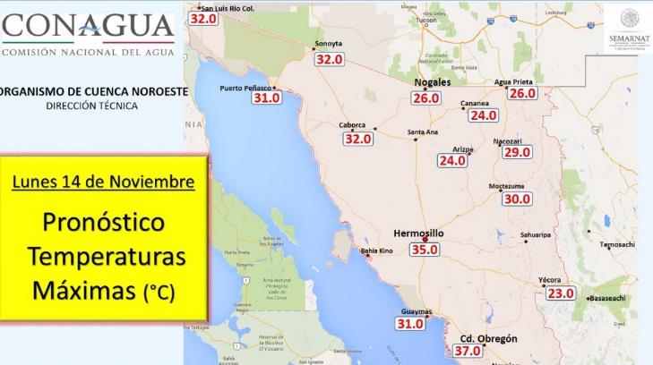 Temperaturas cálidas para hoy en Hermosillo y Ciudad Obregón
