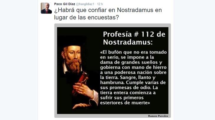 Gil Díaz y Calderón bromean con presunta profecía de Nostradamus sobre Trump
