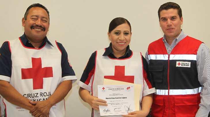 Reconocen a Marcelina García como Socorrista del Mes en Cruz Roja
