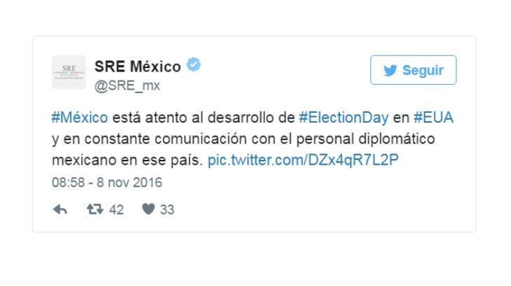 México atento al proceso electoral en Estados Unidos