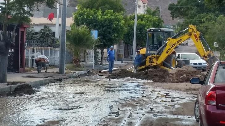 Error de empresa privada deja sin agua potable al poniente de Guaymas