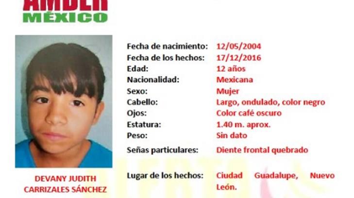 #AlertaAmber | Reportan desaparecida a una menor de Nuevo León