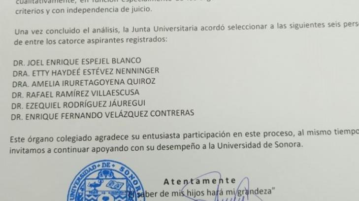 La Junta Universitaria elige a los 6 aspirantes a rector