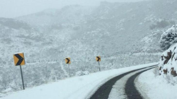 Zona serrana de Sonora y Chihuahua con pronóstico de nieve para este martes