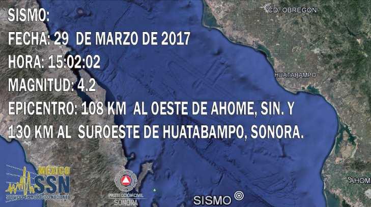 Reportan otro sismo entre Sonora y Sinaloa