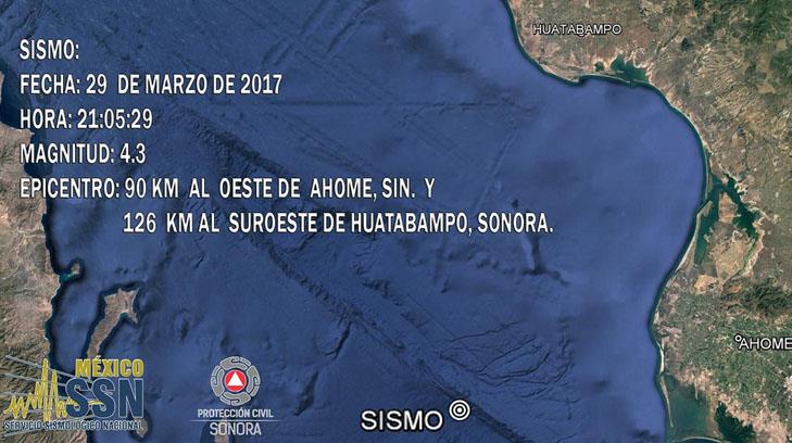 Vuelve a sacudirse Sonora, reportan sismo de 4.3 en Huatabampo