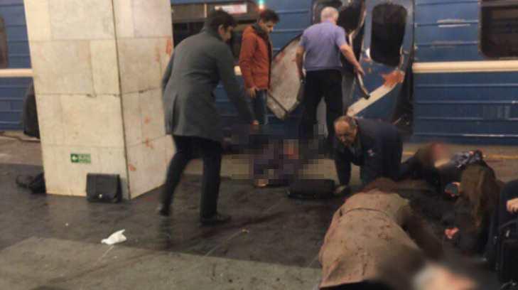 Suman 10 muertos en explosión del metro de San Petersburgo