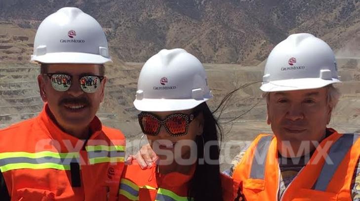 Maribel Guardia y Sergio Goyri recorren mina de Nacozari
