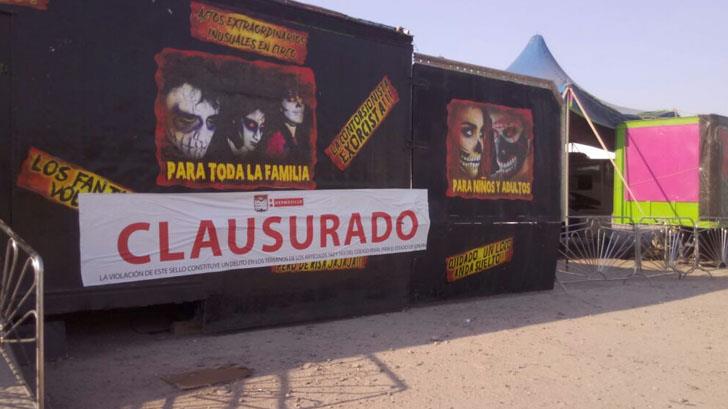 Ayuntamiento de Hermosillo clausura La Carpa de los Horrores