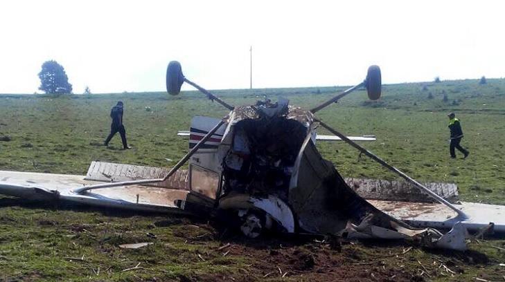 Aeronave se desploma en el Estado de México debido a una falla mecánica
