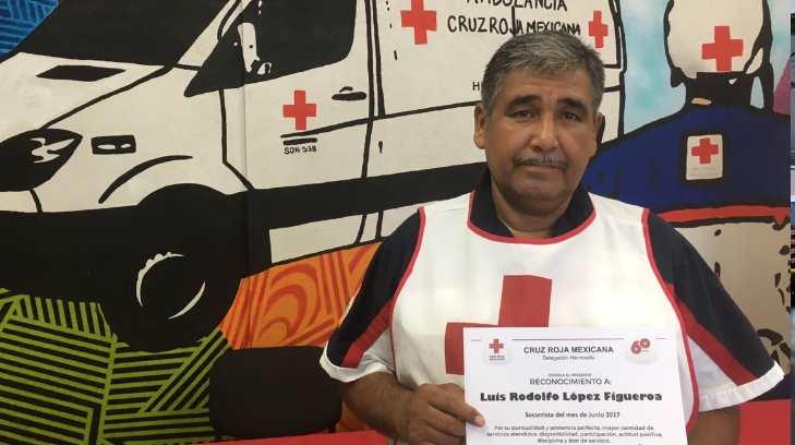 Cruz Roja reconoce a Luis Rodolfo López como Socorrista del mes