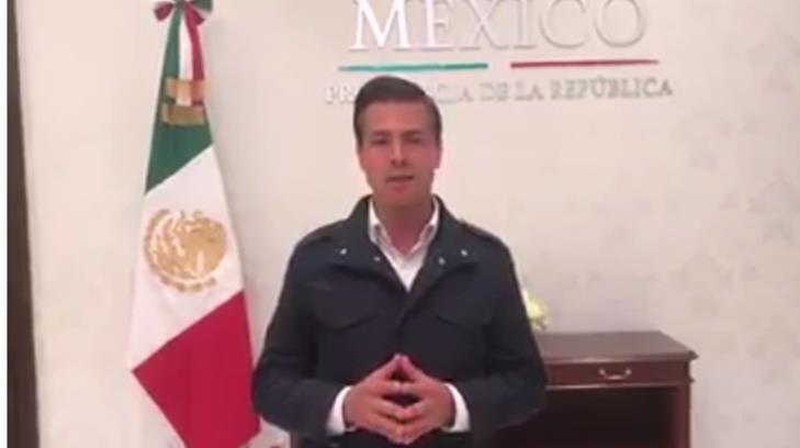#VIDEO | El presidente Peña Nieto establece rescate de personas como prioridad