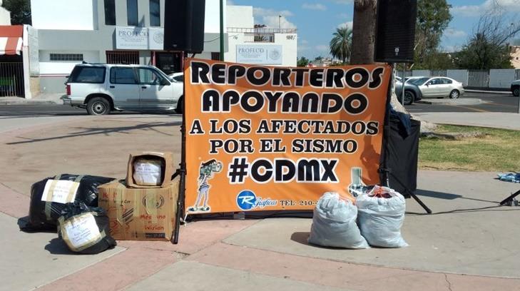 Reporteros de Hermosillo se suman al apoyo por los daminificados del sismo