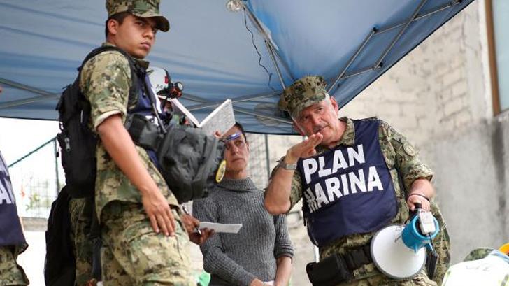 Marina rescata a 115 personas en puntos afectados de la CDMX