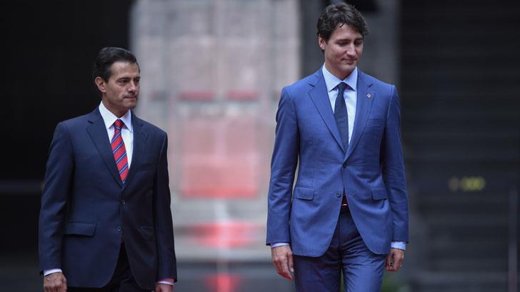 Peña Nieto recibe a Justin Trudeau en Palacio Nacional