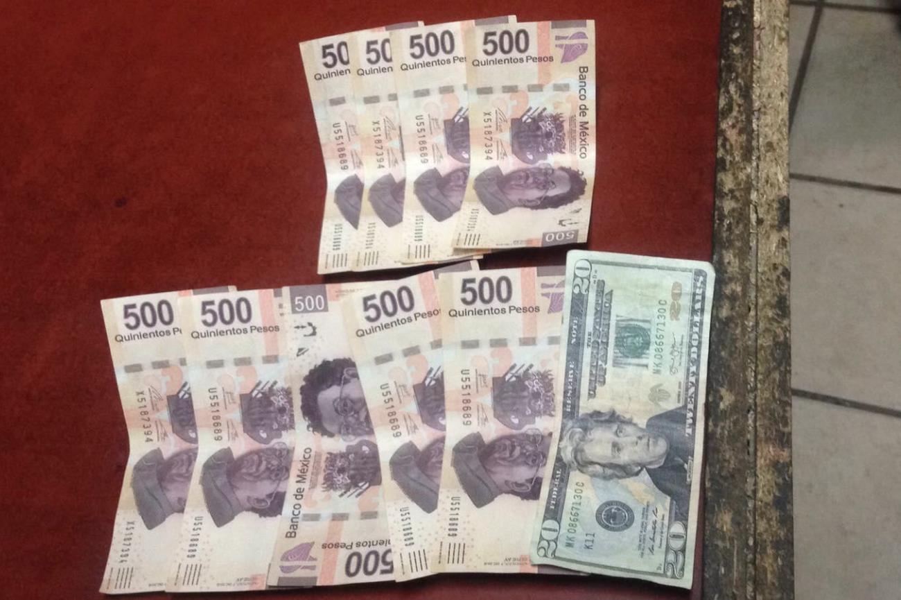 Detienen a hombre con billetes falsos de 500 pesos en Nogales